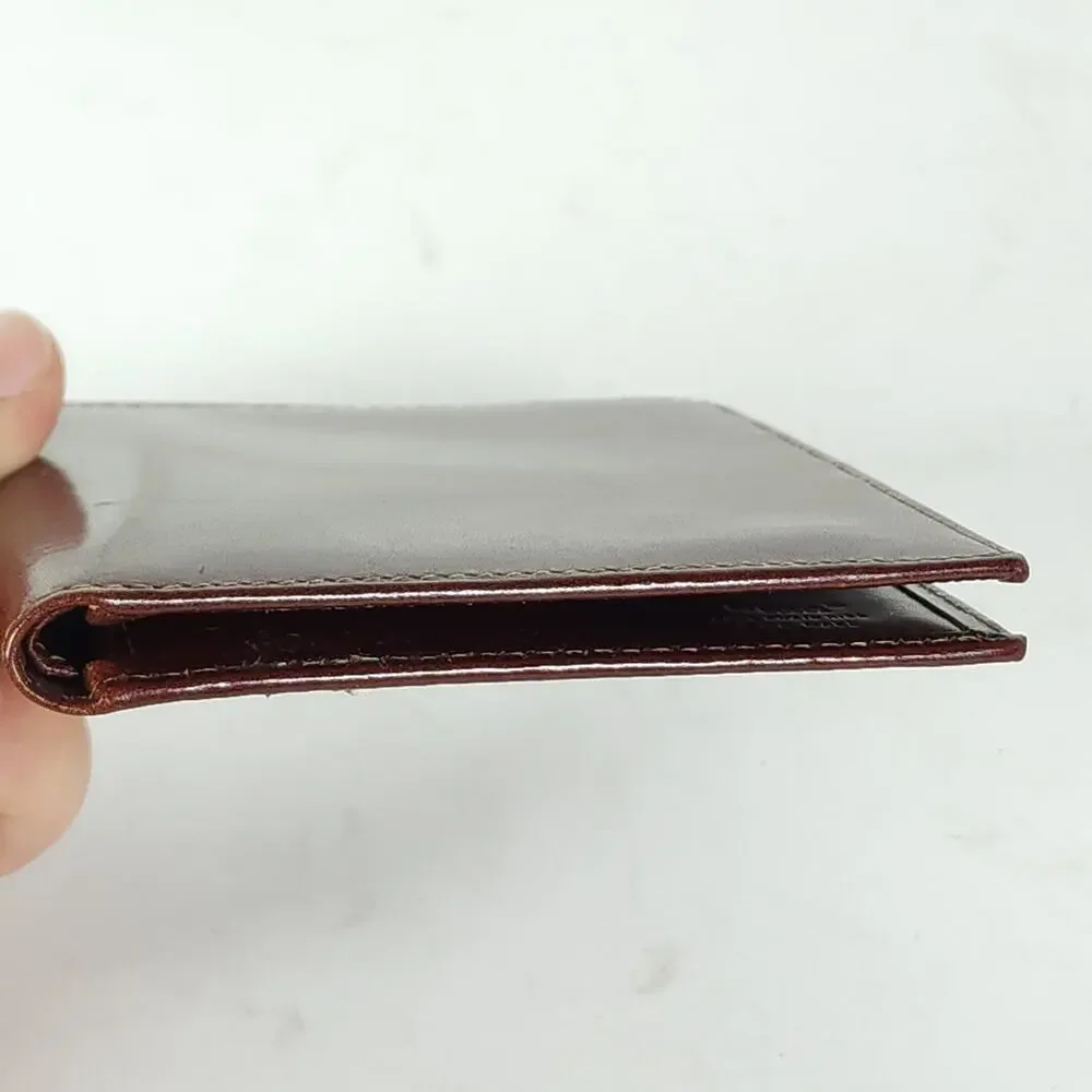 Bosca Men's Old Full Grain Leather Brown Slim Bifold Wallet